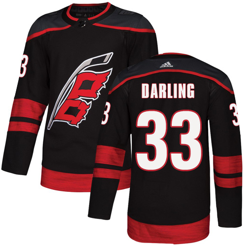 Adidas Hurricanes #33 Scott Darling Black Alternate Authentic Stitched NHL Jersey