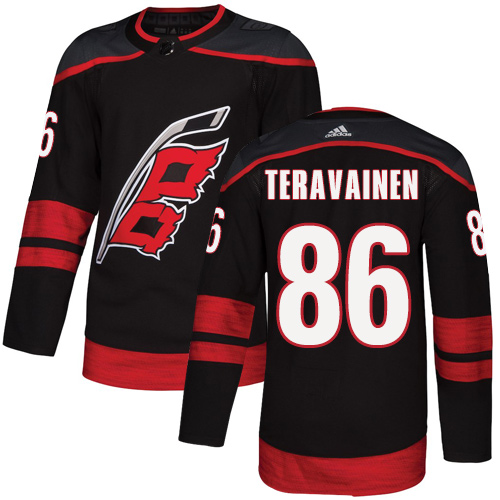 Adidas Hurricanes #86 Teuvo Teravainen Black Alternate Authentic Stitched NHL Jersey