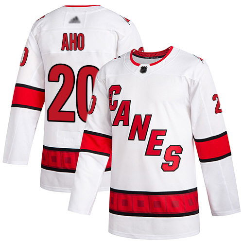 Adidas Hurricanes #20 Sebastian Aho White Road Authentic Stitched NHL Jersey