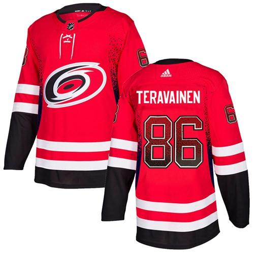 Adidas Hurricanes #86 Teuvo Teravainen Red Home Authentic Drift Fashion Stitched NHL Jersey