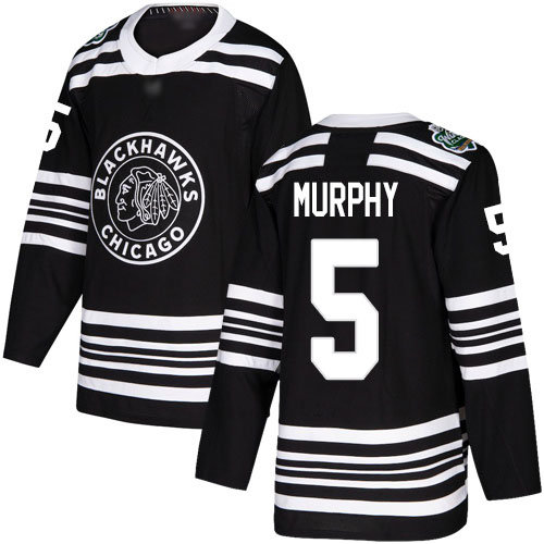 Adidas Blackhawks #5 Connor Murphy Black Authentic 2019 Winter Classic Stitched NHL Jersey