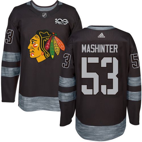 Adidas Blackhawks #53 Brandon Mashinter Black 1917-2017 100th Anniversary Stitched NHL Jersey
