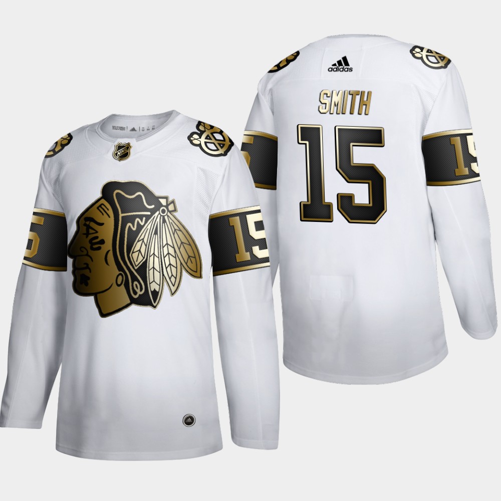 Chicago Blackhawks #15 Jonathan Toews Men's Adidas White Golden Edition Limited Stitched NHL Jersey