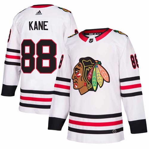 Adidas Blackhawks #88 Patrick Kane White Road Authentic Stitched NHL Jersey