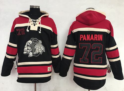 Blackhawks #72 Artemi Panarin Black Sawyer Hooded Sweatshirt Stitched NHL Jersey