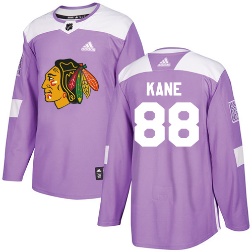 Adidas Blackhawks #88 Patrick Kane Purple Authentic Fights Cancer Stitched NHL Jersey