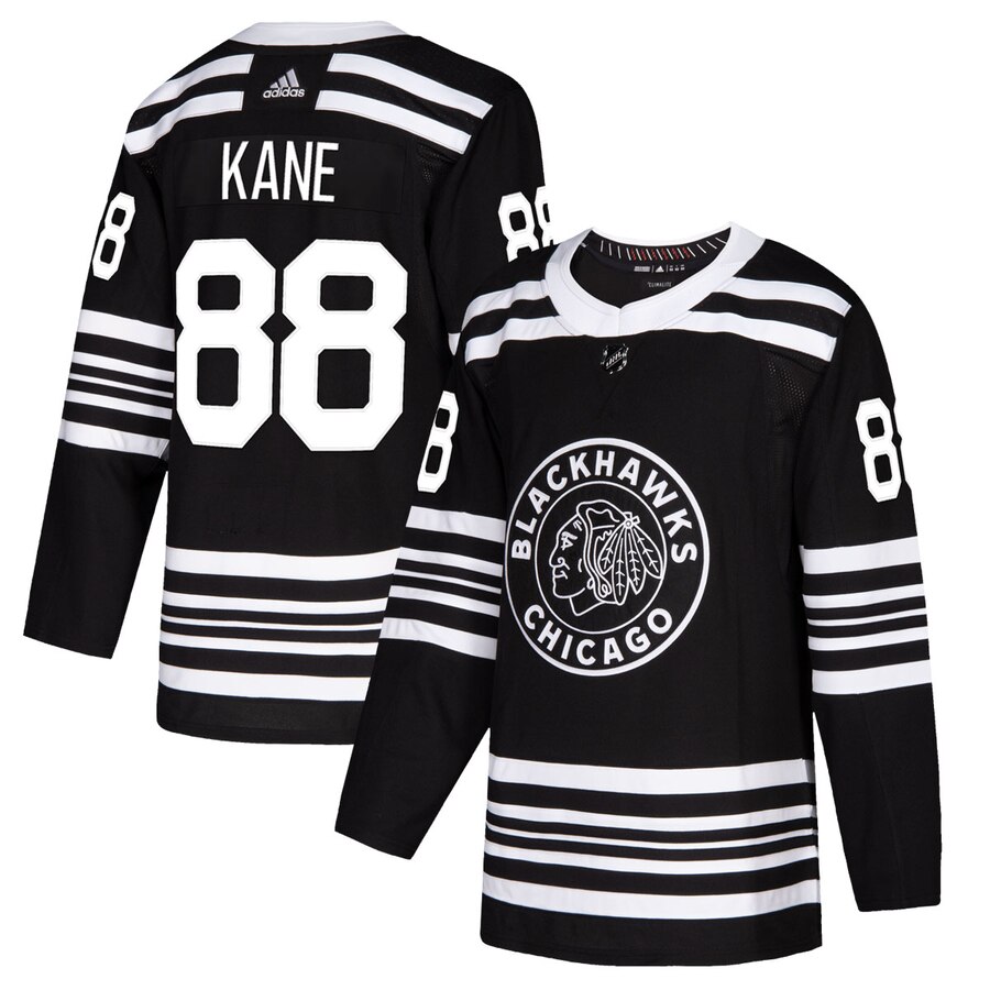 Chicago Blackhawks #88 Patrick Kane Men's Adidas Black Alternate 2019-20 Authentic Player NHL Jersey