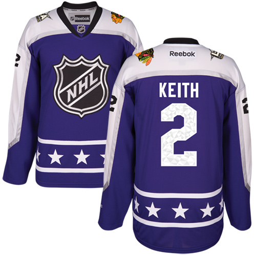 Blackhawks #2 Duncan Keith Purple 2017 All-Star Central Division Stitched NHL Jersey