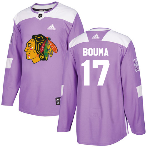 Adidas Blackhawks #17 Lance Bouma Purple Authentic Fights Cancer Stitched NHL Jersey