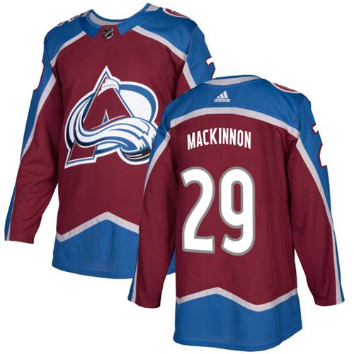 Adidas Avalanche #29 Nathan MacKinnon Burgundy Home Authentic Stitched NHL Jersey