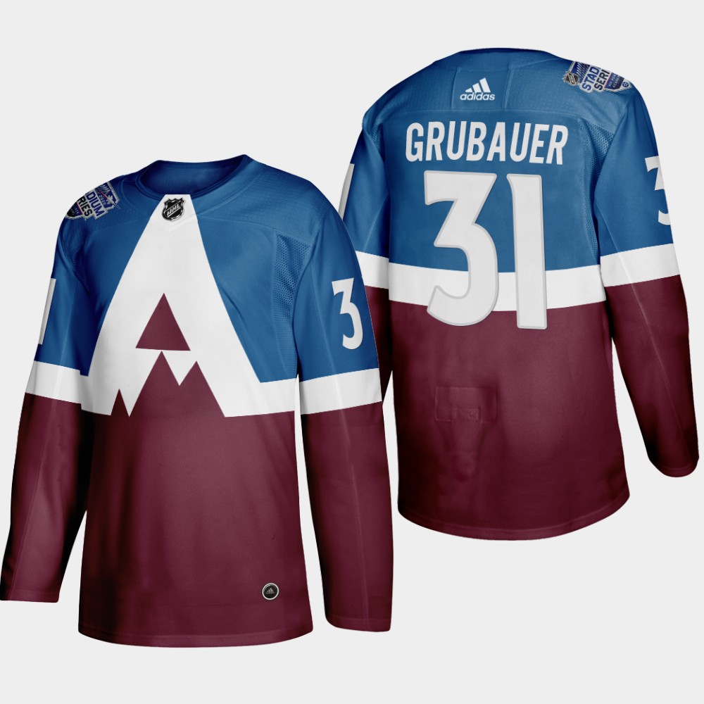 Adidas Colorado Avalanche #31 Philipp Grubauer Men's 2020 Stadium Series Burgundy Stitched NHL Jersey