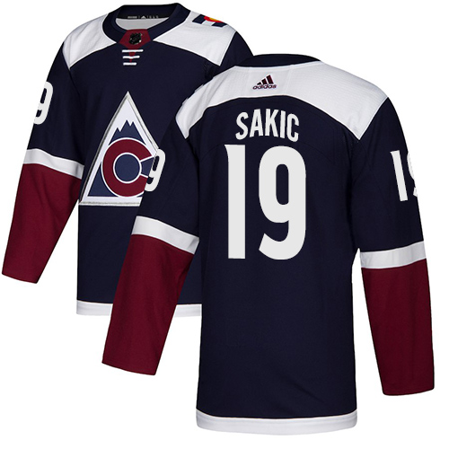 Adidas Avalanche #19 Joe Sakic Navy Alternate Authentic Stitched NHL Jersey