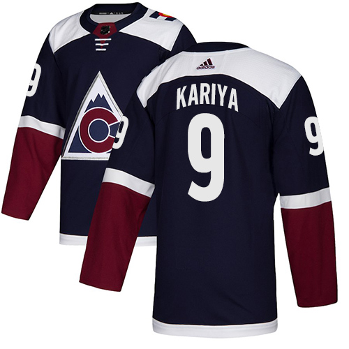 Adidas Avalanche #9 Paul Kariya Navy Alternate Authentic Stitched NHL Jersey