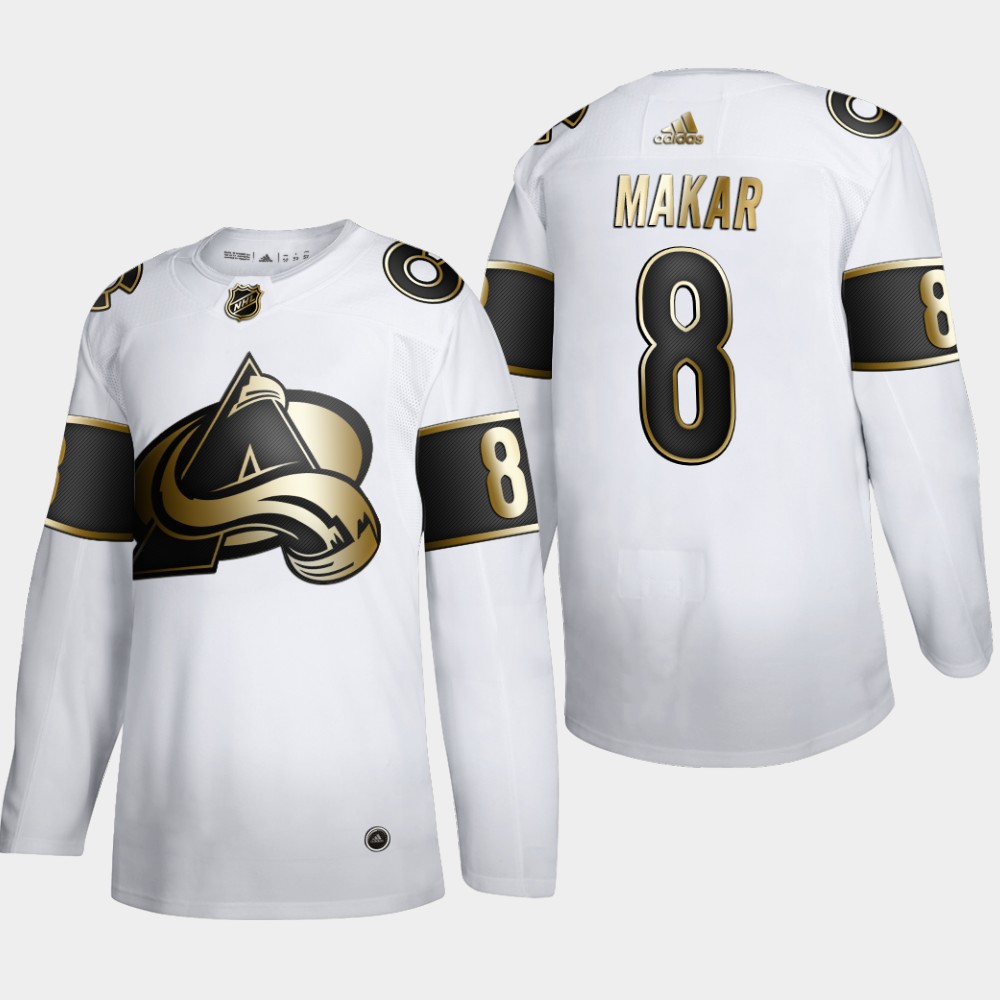 Colorado Avalanche #8 Cale Makar Men's Adidas White Golden Edition Limited Stitched NHL Jersey