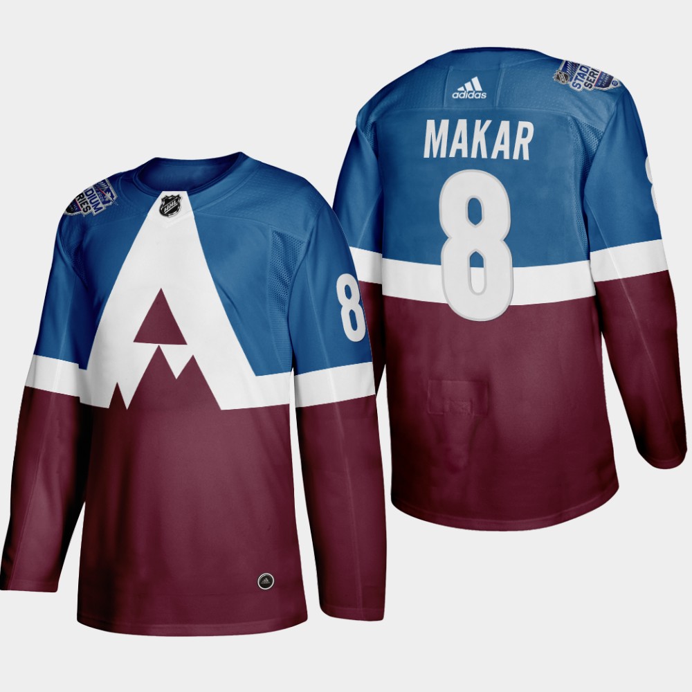 Adidas Colorado Avalanche #8 Cale Makar Men's 2020 Stadium Series Burgundy Stitched NHL Jersey