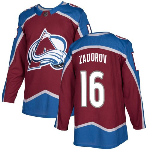 Adidas Avalanche #16 Nikita Zadorov Burgundy Home Authentic Stitched NHL Jersey