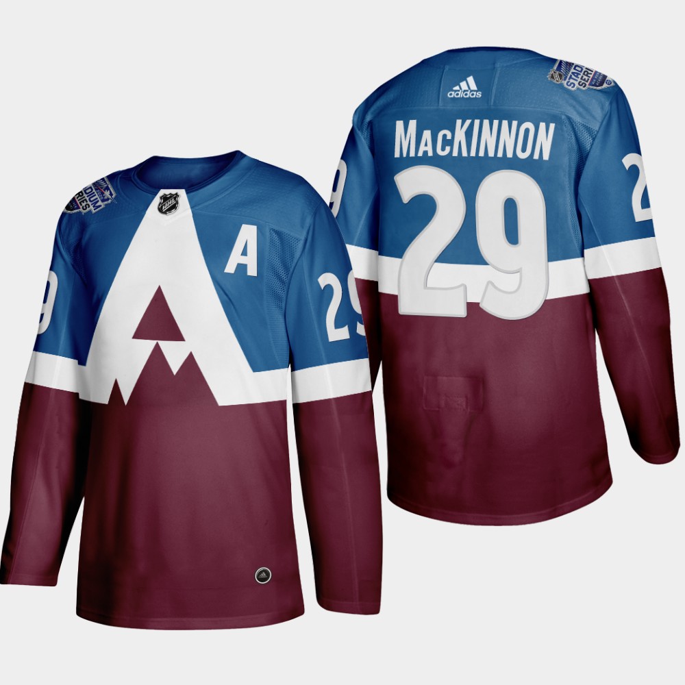 Adidas Colorado Avalanche #29 Nathan Mackinnon Men's 2020 Stadium Series Burgundy Stitched NHL Jersey