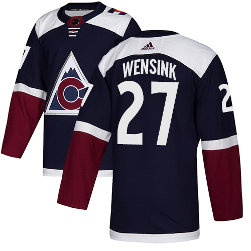 Adidas Avalanche #27 John Wensink Navy Alternate Authentic Stitched NHL Jersey