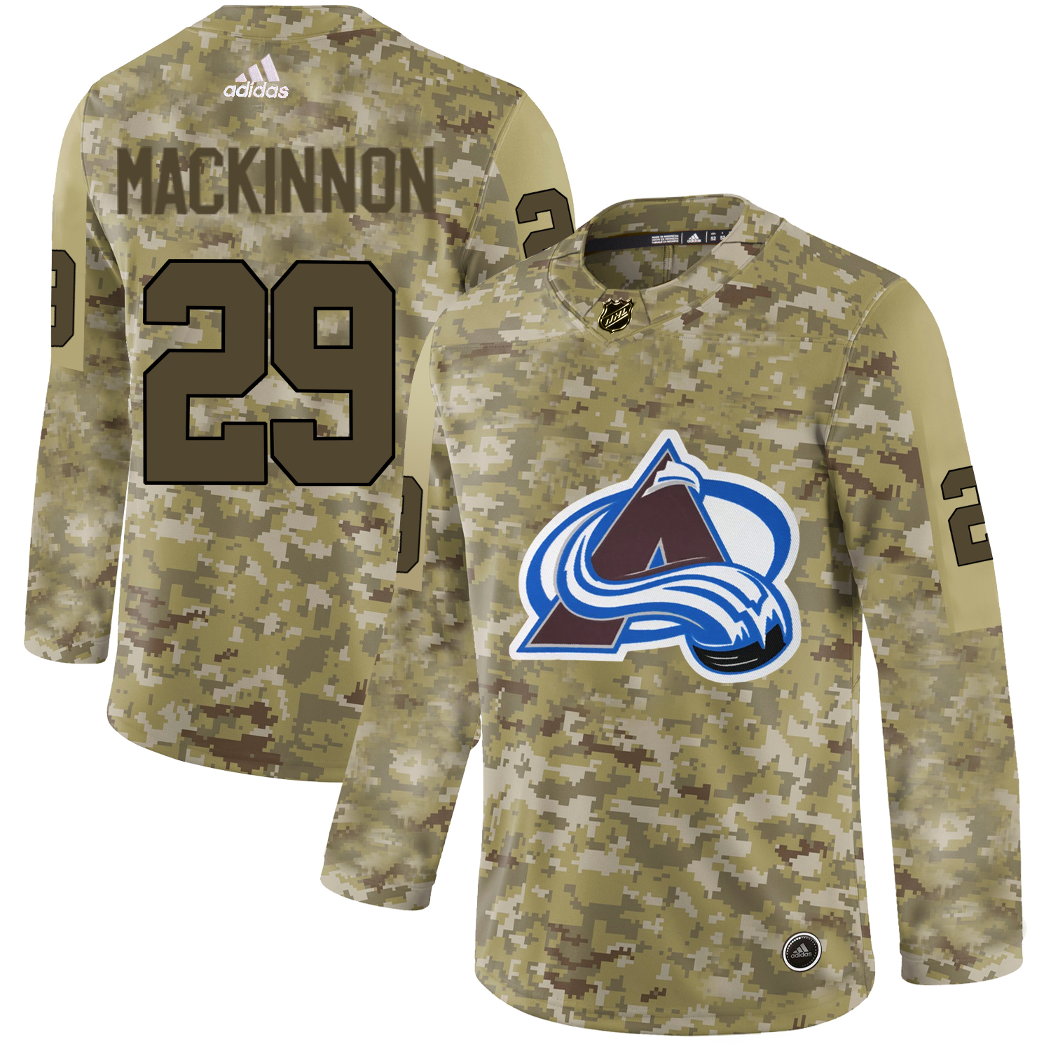 Adidas Avalanche #29 Nathan MacKinnon Camo Authentic Stitched NHL Jersey
