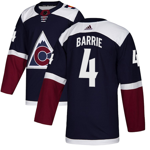 Adidas Avalanche #4 Tyson Barrie Navy Alternate Authentic Stitched NHL Jersey