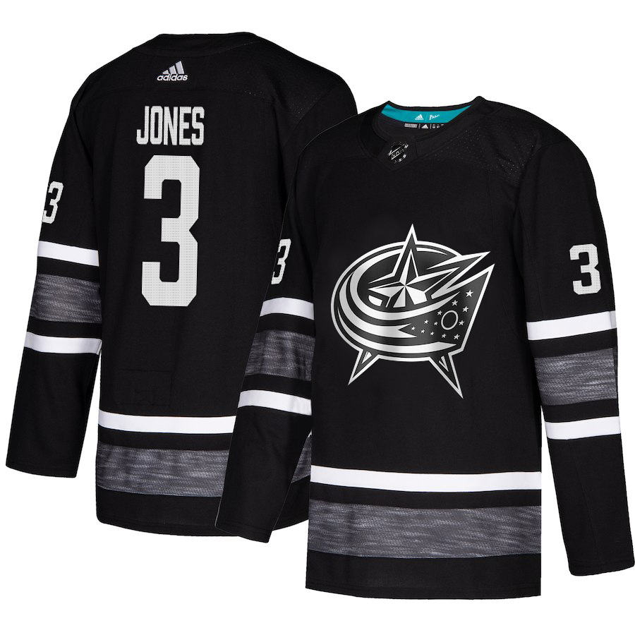 Adidas Blue Jackets #3 Seth Jones Black Authentic 2019 All-Star Stitched NHL Jersey