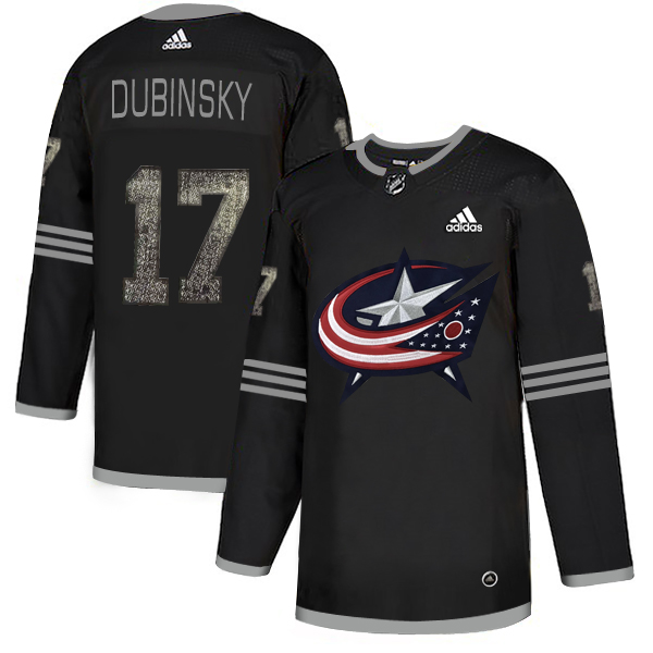 Adidas Blue Jackets #17 Brandon Dubinsky Black Authentic Classic Stitched NHL Jersey