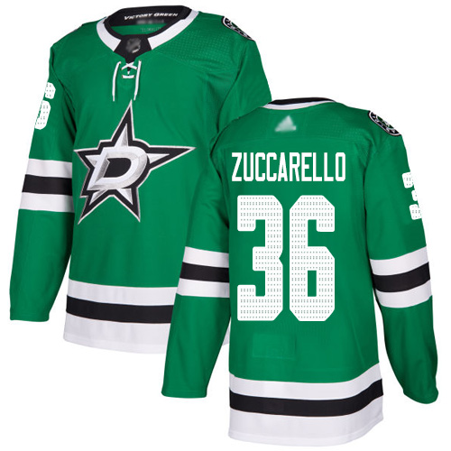 Adidas Stars #36 Mats Zuccarello Green Home Authentic Stitched NHL Jersey