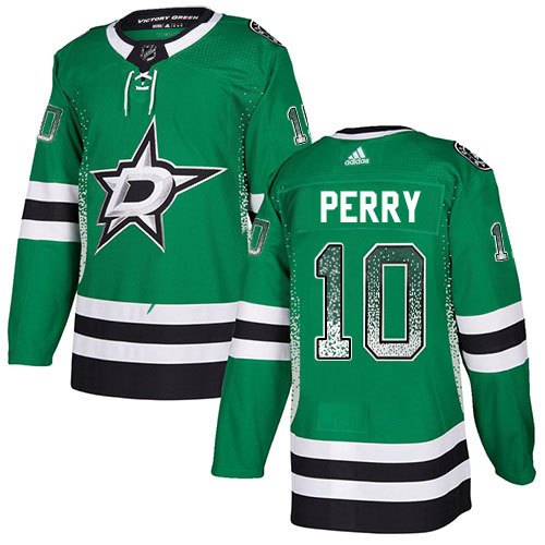 Adidas Stars #10 Corey Perry Green Home Authentic Drift Fashion Stitched NHL Jersey