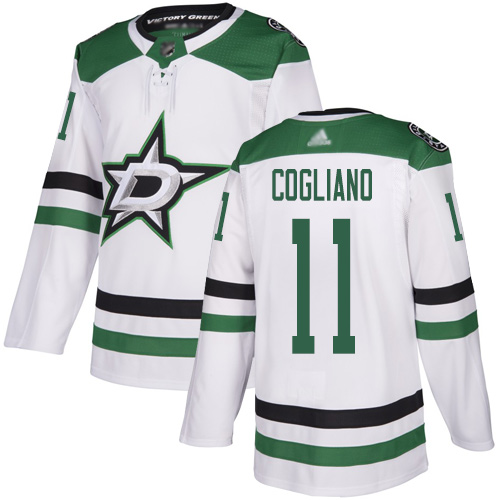 Adidas Stars #11 Andrew Cogliano White Road Authentic Stitched NHL Jersey