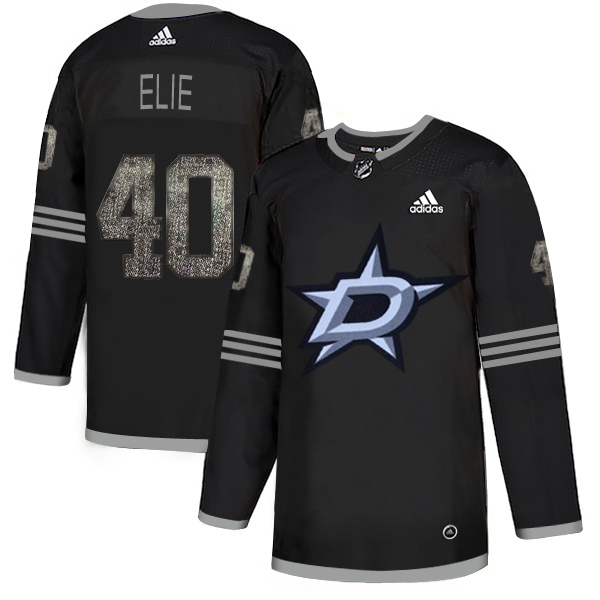 Adidas Stars #40 Remi Elie Black Authentic Classic Stitched NHL Jersey