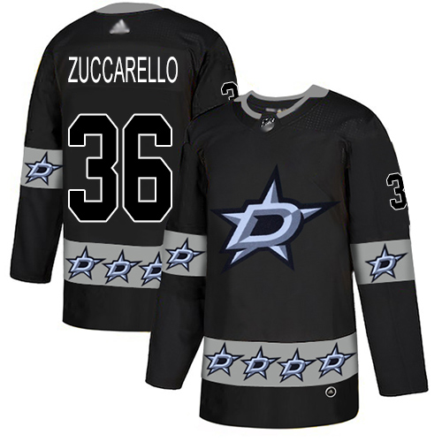 Adidas Stars #36 Mats Zuccarello Black Authentic Team Logo Fashion Stitched NHL Jersey