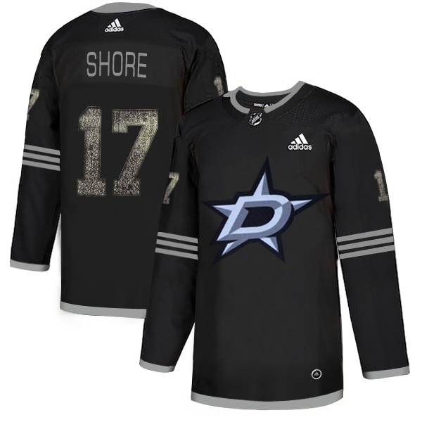 Adidas Stars #17 Devin Shore Black Authentic Classic Stitched NHL Jersey
