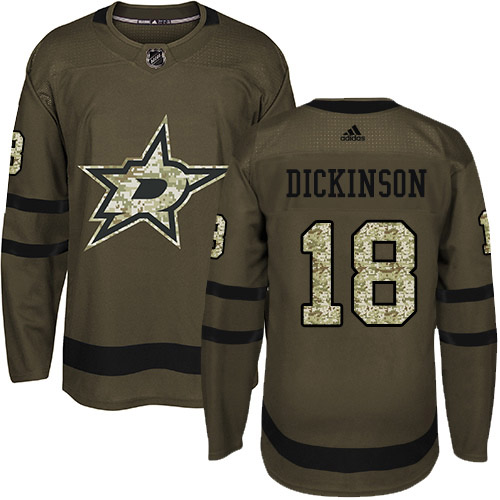 Adidas Stars #18 Jason Dickinson Green Salute to Service Stitched NHL Jersey