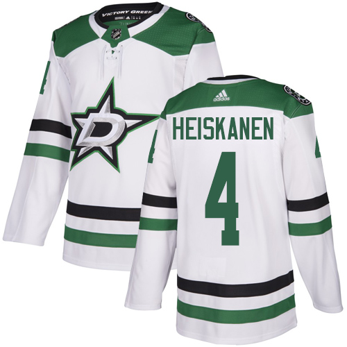 Adidas Stars #4 Miro Heiskanen White Road Authentic Stitched NHL Jersey