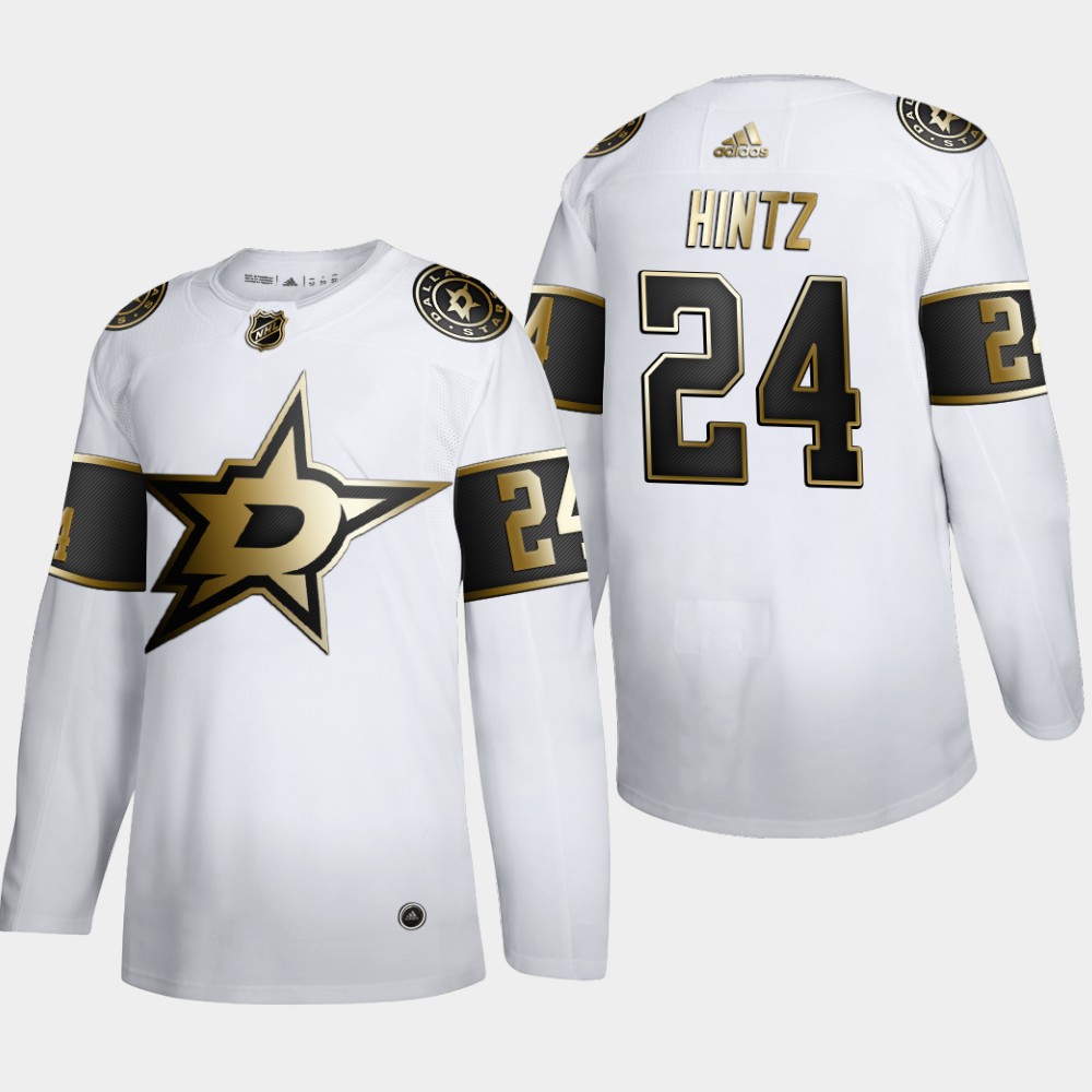 Dallas Stars #24 Roope Hintz Men's Adidas White Golden Edition Limited Stitched NHL Jersey