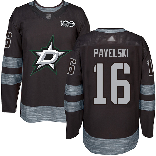 Adidas Stars #16 Joe Pavelski Black 1917-2017 100th Anniversary Stitched NHL Jersey