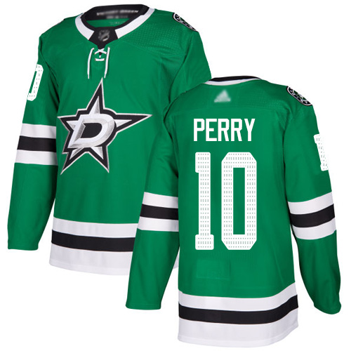 Adidas Stars #10 Corey Perry Green Home Authentic Stitched NHL Jersey