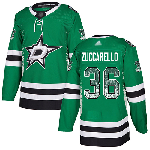 Adidas Stars #36 Mats Zuccarello Green Home Authentic Drift Fashion Stitched NHL Jersey