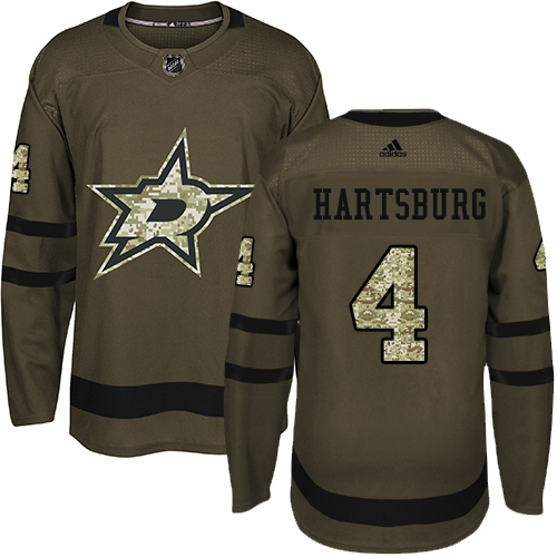 Adidas Stars #4 Craig Hartsburg Green Salute to Service Stitched NHL Jersey