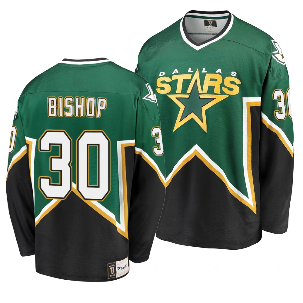 Dallas Stars #30 Ben Bishop Kelly Green Men's Heritage Premier Breakaway Player NHL Jersey