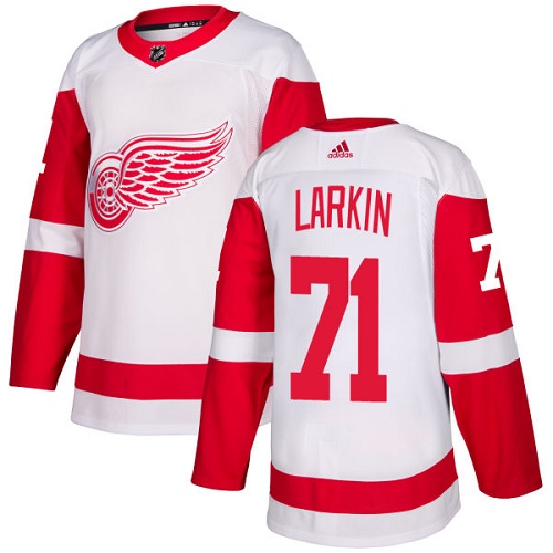 Adidas Red Wings #71 Dylan Larkin White Road Authentic Stitched NHL Jersey
