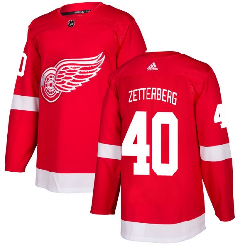 Adidas Red Wings #40 Henrik Zetterberg Red Home Authentic Stitched NHL Jersey