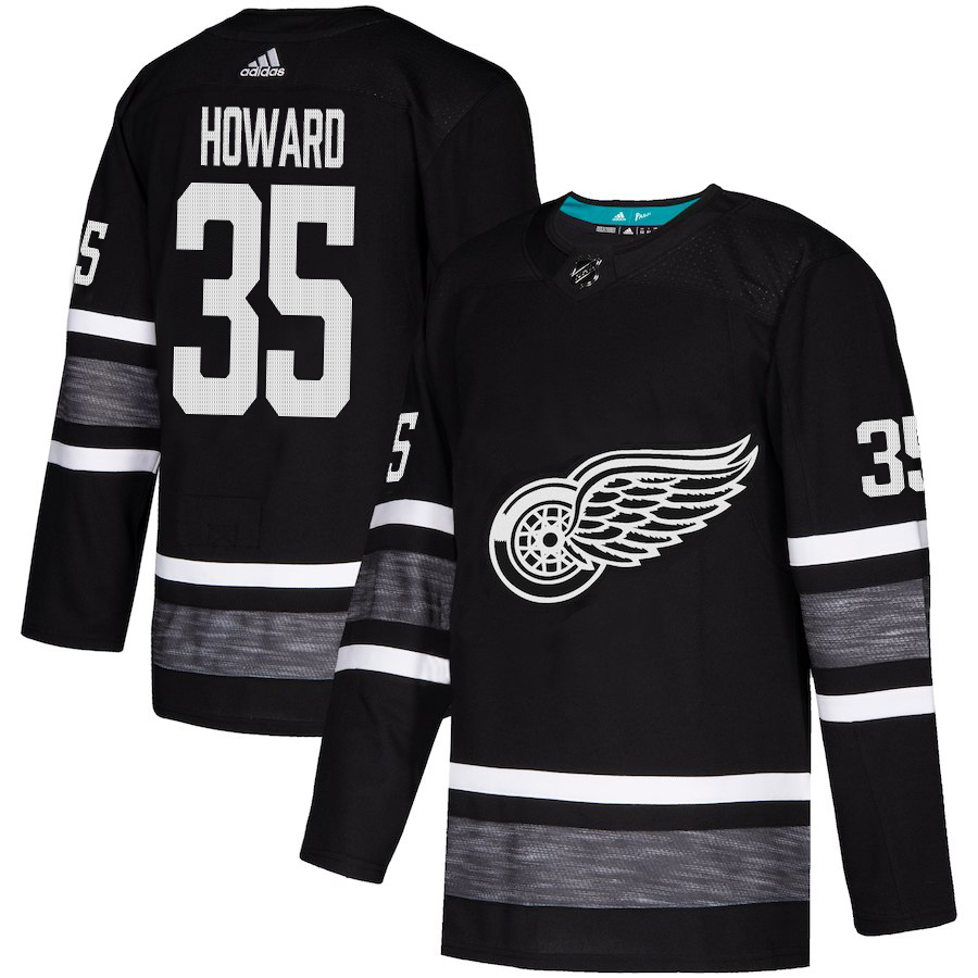 Adidas Red Wings #35 Jimmy Howard Black Authentic 2019 All-Star Stitched NHL Jersey
