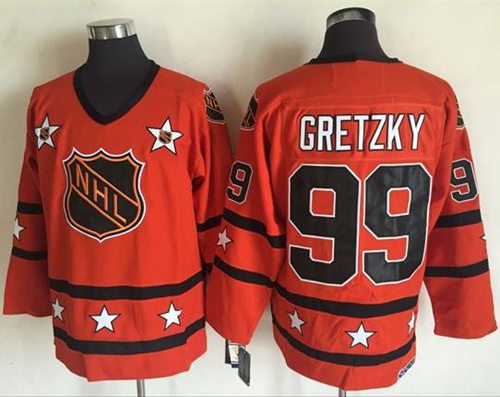 Oilers #99 Wayne Gretzky Orange All-Star CCM Throwback Stitched NHL Jersey