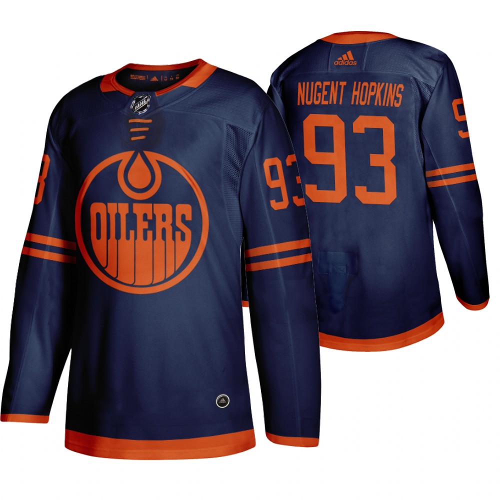 Edmonton Oilers #93 Ryan Nugent-Hopkins Blue 2019-20 Third Alternate Jersey