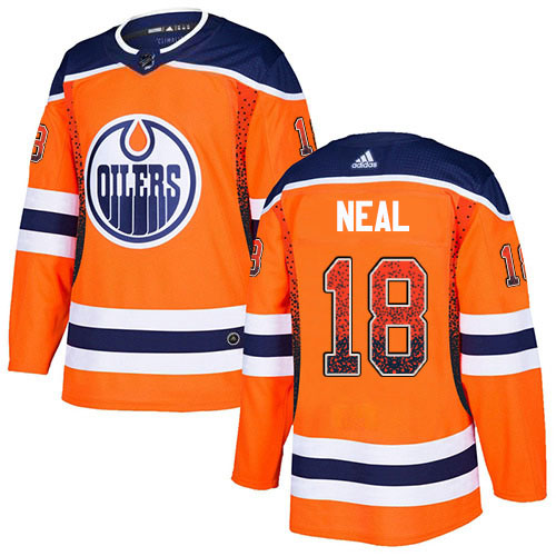 Adidas Oilers #18 James Neal Orange Home Authentic Drift Fashion Stitched NHL Jersey
