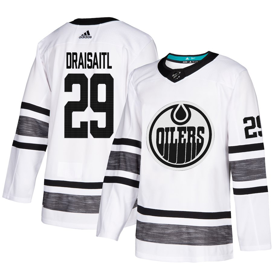 Adidas Oilers #29 Leon Draisaitl White Authentic 2019 All-Star Stitched NHL Jersey