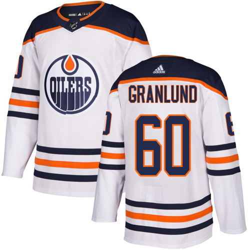 Adidas Oilers #60 Markus Granlund White Road Authentic Stitched NHL Jersey