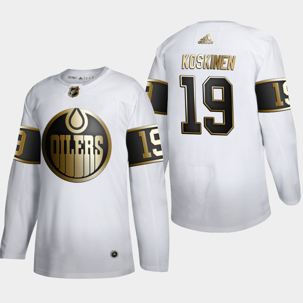Edmonton Oilers #19 Mikko Koskinen Men's Adidas White Golden Edition Limited Stitched NHL Jersey