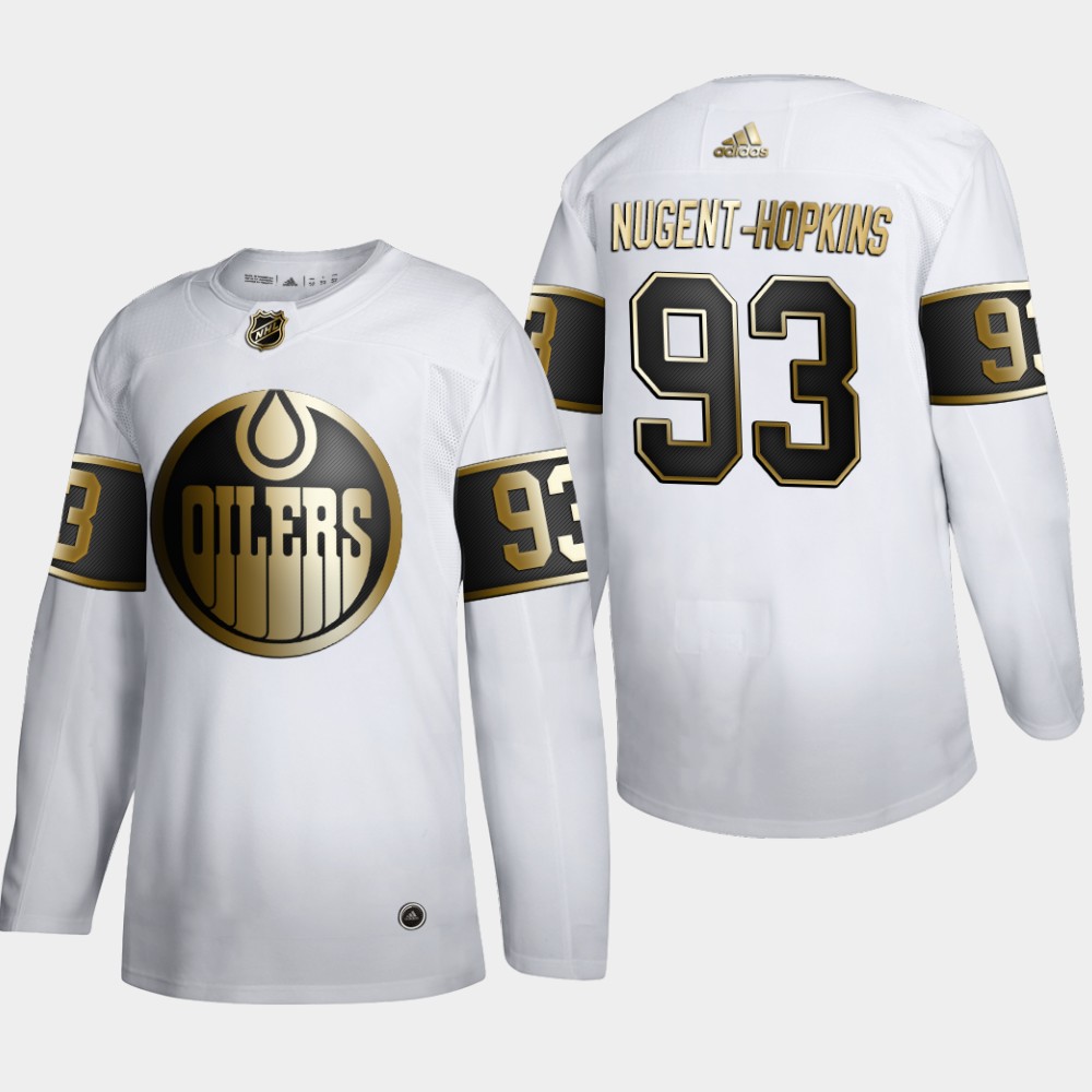 Edmonton Oilers #93 Ryan Nugent Men's Adidas White Golden Edition Limited Stitched NHL Jersey